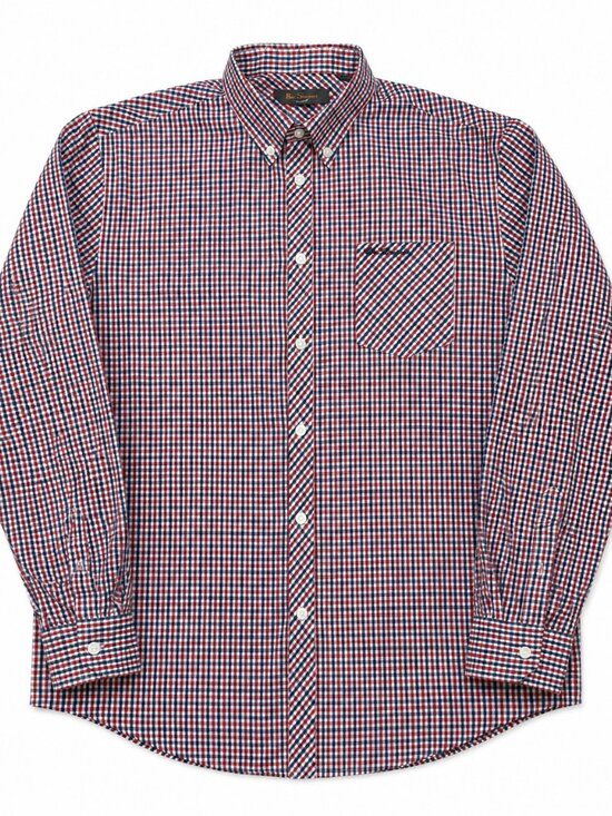 Ben Sherman Other - Ben Sherman Union Fit Shirt Mens XXL Red Blue Gingham Long Sleeve